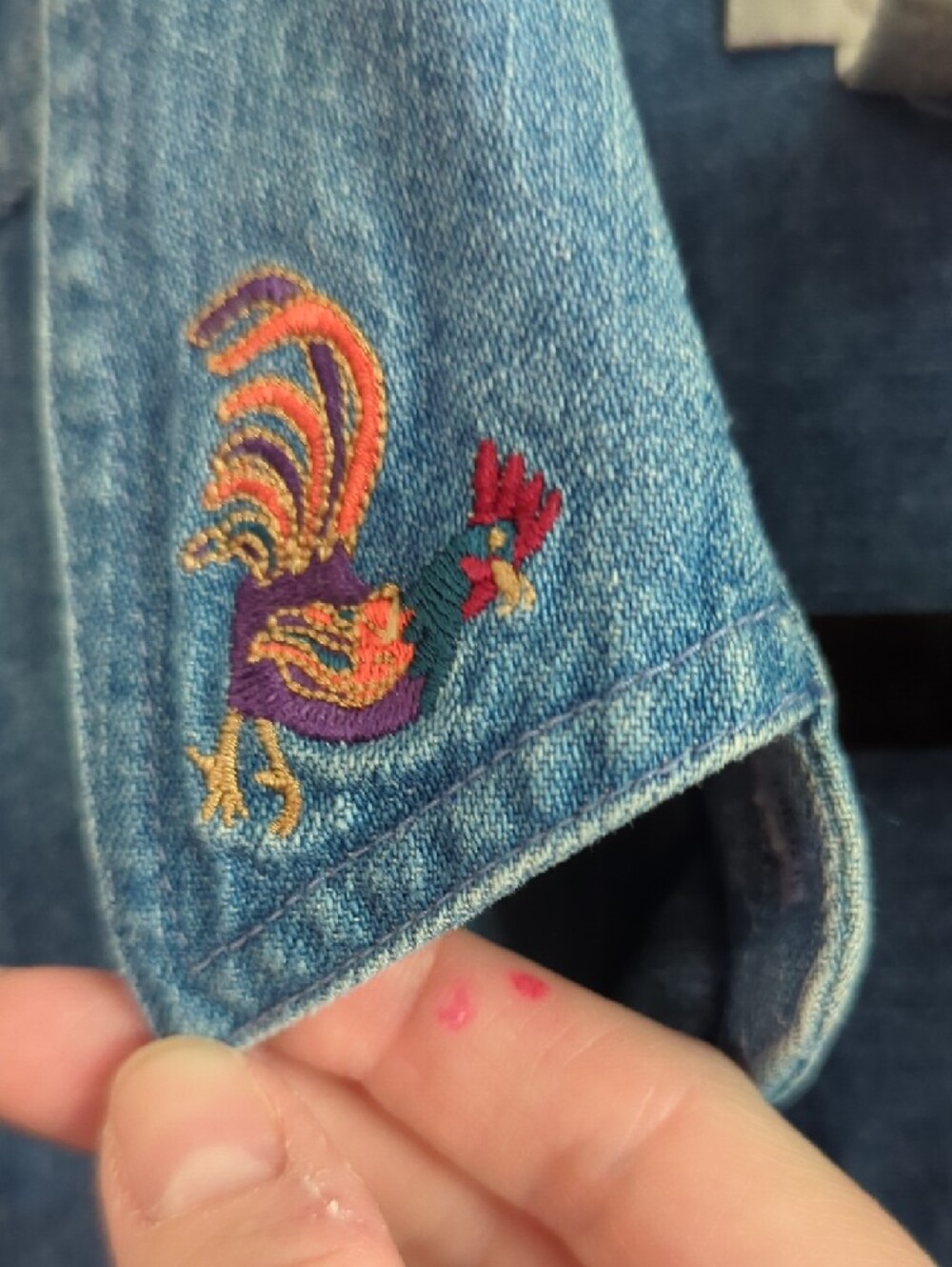 Denim Rooster Button Down - Picture 5 of 7